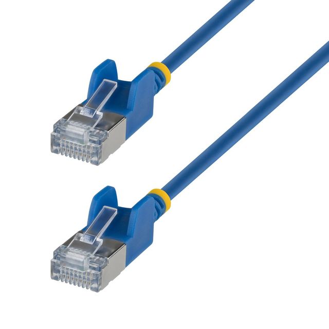 StarTech.com Cavo Ethernet CAT6a Ultra Sottile da 50 cm Blu, Snagless, FTP in R…