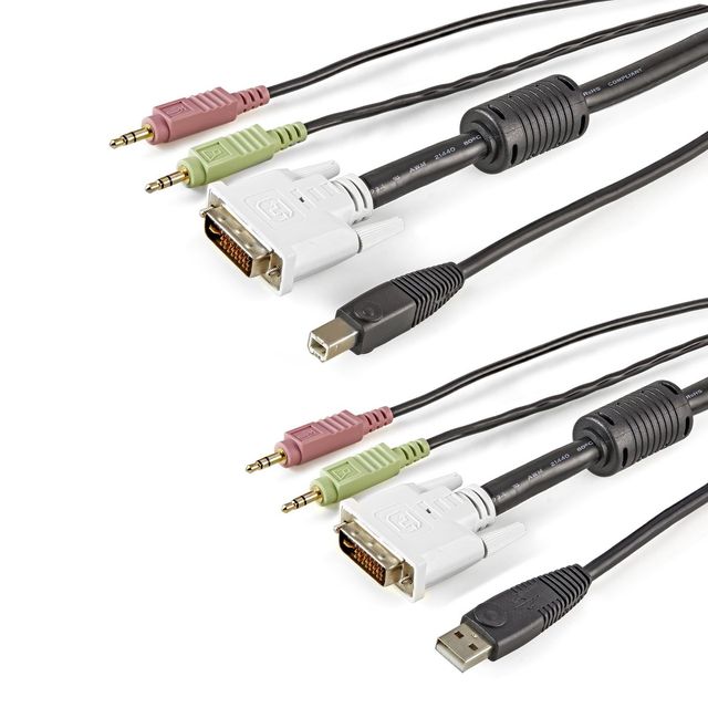StarTech.com Cavo KVM DVI USB 4 in 1 da 1,8 m con audio e microfono (USBDVI4N1A…