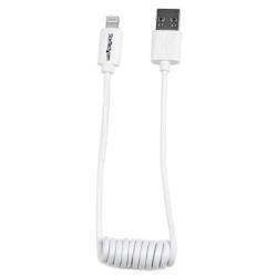 StarTech.com Cavo USB a Lightning a spirale da 0,3m - bianco - Certificato Appl…
