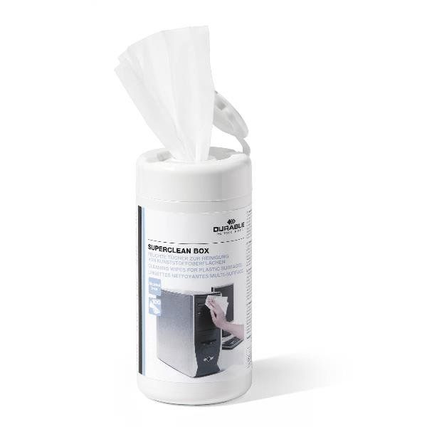 Salvietta detergente per superfici in plastica SUPERCLEAN BOX - Durable - conf.…
