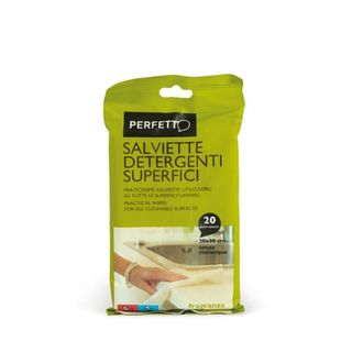 Salviette igienizzanti Perfetto 20x30 cm profumate bianco conf. 20 salviette - …