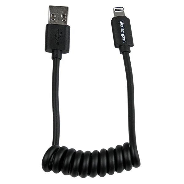 StarTech.com Cavo da Lightning a USB a spirale da 0,3 m - Cavo di ricarica Ligh…