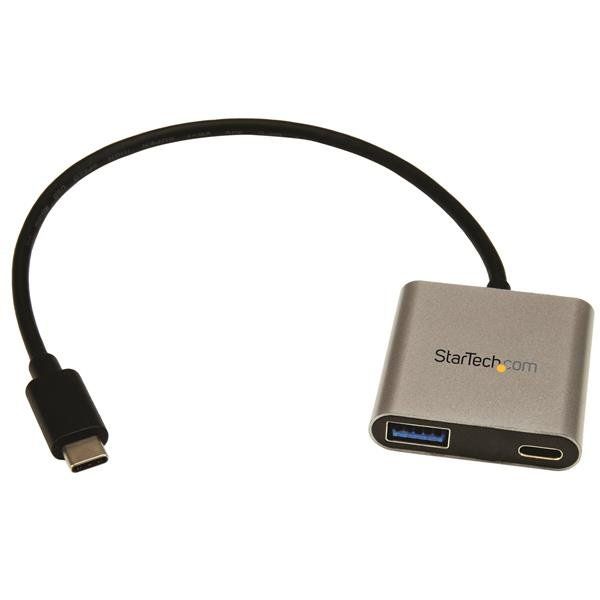 StarTech.com Hub USB-C a 2 porte con Power Delivery - USB-C a USB-A e USB-C - H…
