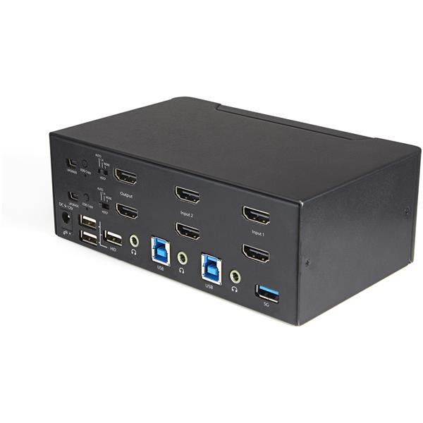 StarTech.com KVM Switch HDMI a 2 porte e doppio monitor 4K60Hz Ultra HD HDR - S…