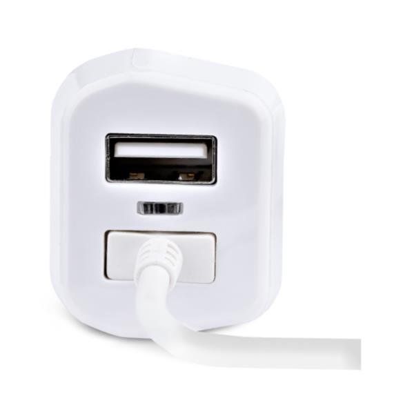 StarTech.com Lightning Car Charger with 1m Coiled Lightning Cable, 12W, White, …