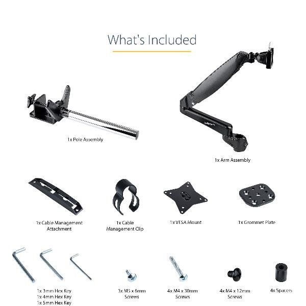 StarTech.com Supporto per Monitor da Scrivania - Braccio per monitor VESA 32"/4…