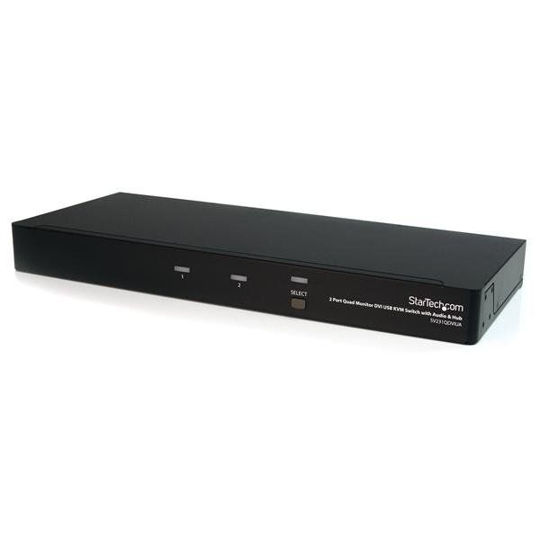 StarTech.com Switch KVM USB DVI Dual Link 2 porte Quad Monitor con audio e hub …