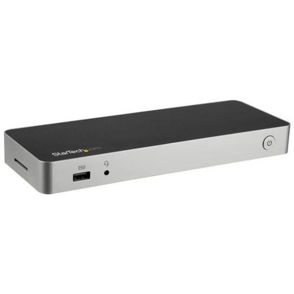 StarTech.com USB C Dock, Dual Monitor HDMI & DisplayPort 4K 30Hz, USB Type-C La…
