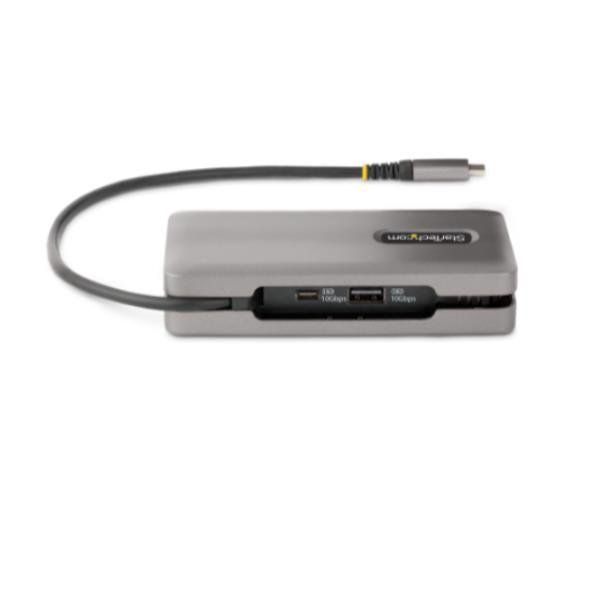 StarTech.com USB-C Multiport Adapter, 4K 60Hz HDMI/DP Video, 3-Port USB Hub, 10…