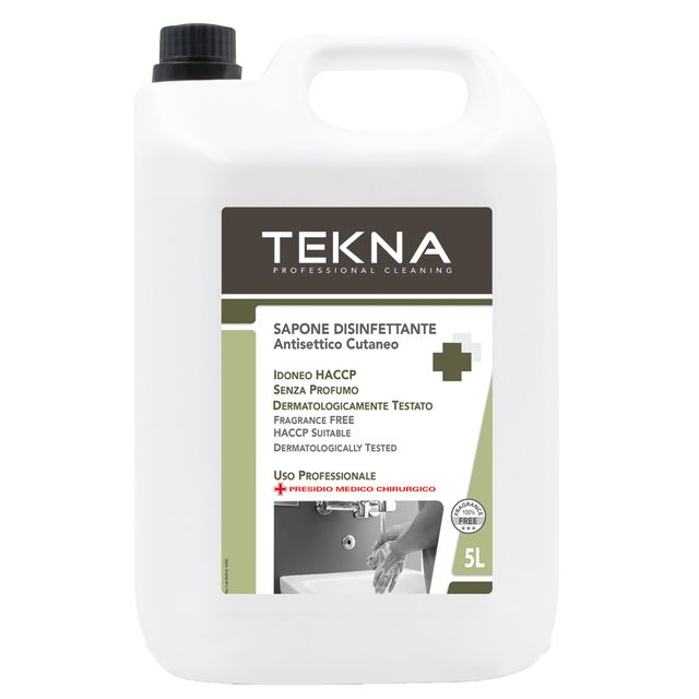 Sapone disinfettante - senza profumo - 5 lt - Tekna