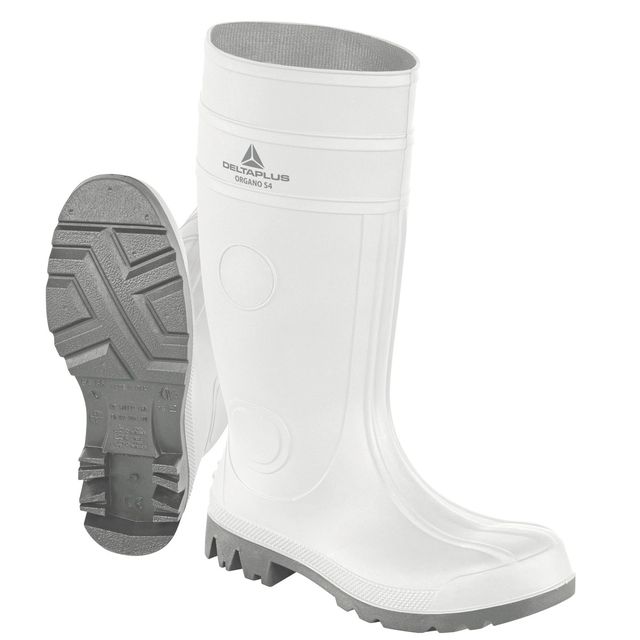 Stivali di sicurezza in PVC Delta Plus ORGANO S4 bianco-grigio - misura 39 - OR…
