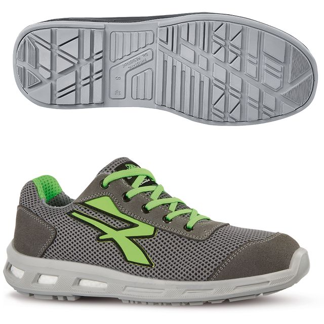 Scarpe antinfortunistiche in pelle Airnet Summer S1P U-Power grigio-verde n° 40…