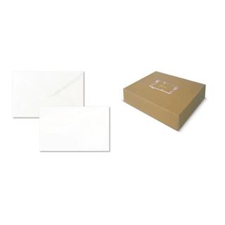 Scatola 100 biglietti bianchi - Bristol - 6,9 x 10,6 cm - 240 gr - Rex Sadoch