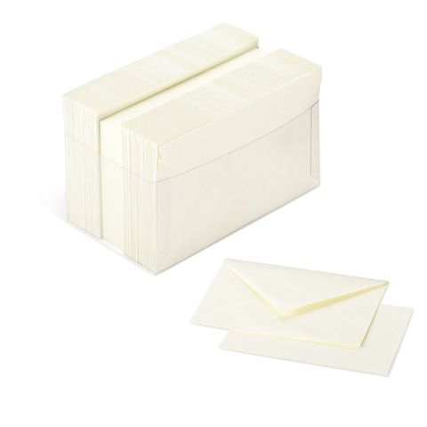 Scatola 100 cartoncini (200gr) + 100 buste (90gr) - avorio - formato 9 - Favini