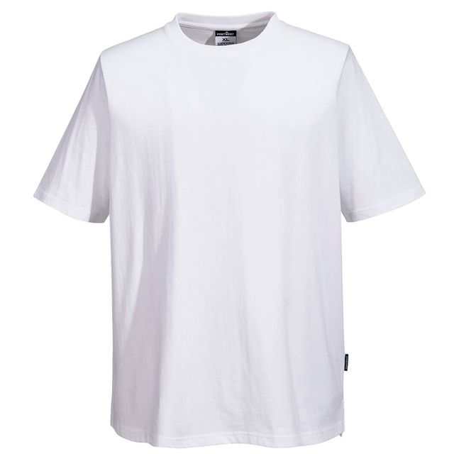 T-shirt chef unisex - maniche corte - taglia L - bianco - Portwest