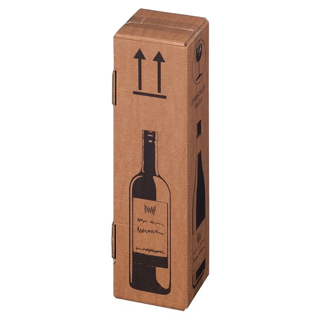 Scatola Wine Pack - per 1 bottiglia - 10,5 x 10,5 x 42 cm - Bong Packaging - co…