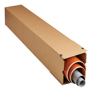 Scatola a tubo Square Box - chiusura strip - 10,5 x 10,5 x 43,5 cm - cartone mi…