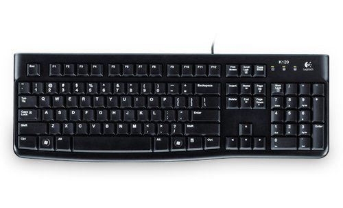 TASTIERA K120 LOG OEM BLACK USB SLIM