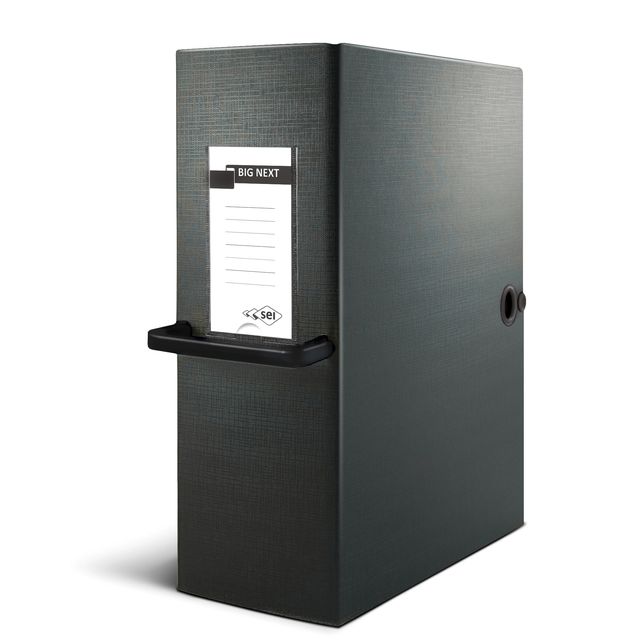 Scatola archivio Big Next - dorso 16 cm - 25 x 35 cm - nero/nero - Sei Rota
