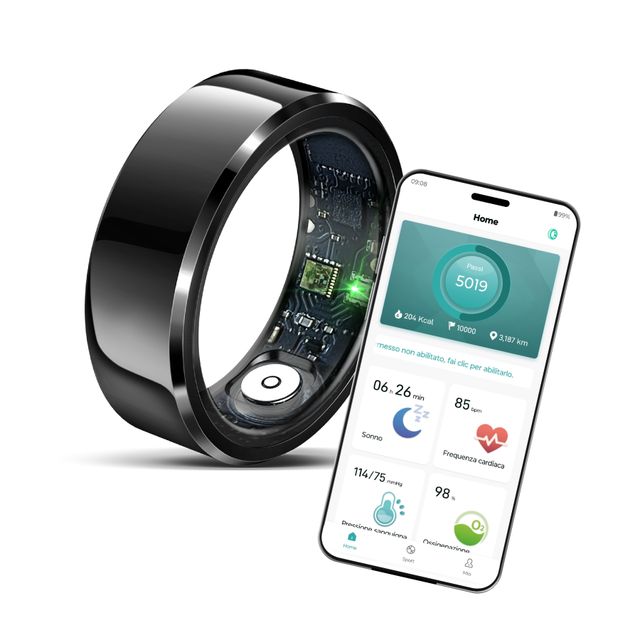 TECHMADE SMART RING NEXA [Ø12]- Fitness Tracker Bluetooth - per iOS e Android /…
