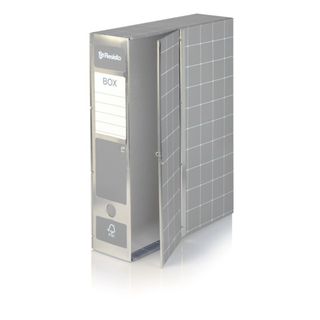 Scatola archivio Box1 - dorso 9 cm - 37,5 x 29,5 cm - grigio - Resisto