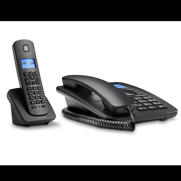 TELEFONIA FISSA - CORDLESS + FISSO - C4201 COMBO NERO