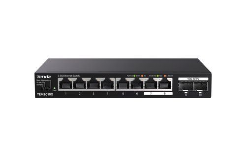 TENDA TEM2010X SWITCH 8 PORTE 2.5Ge + 2 PORTE 10G SFP DESKTOP