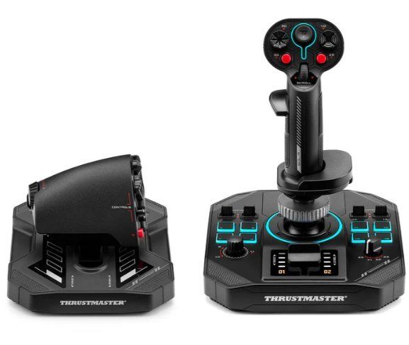 THRUSTMASTER SOL-R 4 HOTAS - JOYSTICK E MANETTA PER PC USB-C NERO