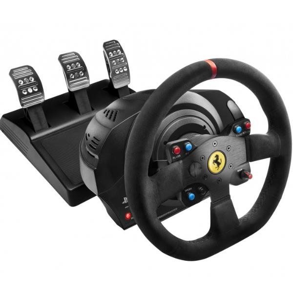 THRUSTMASTER T300 FERRARI ALCANTARA VOLANTE CON PEDALIERA COMPATIBILE PS3/PS4/W…
