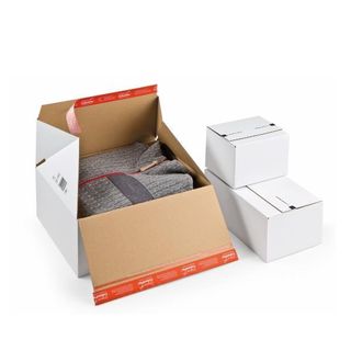 Scatola e-commerce - per spedizioni - 38,9 x 32,4 x 32 cm - cartone - bianco - …