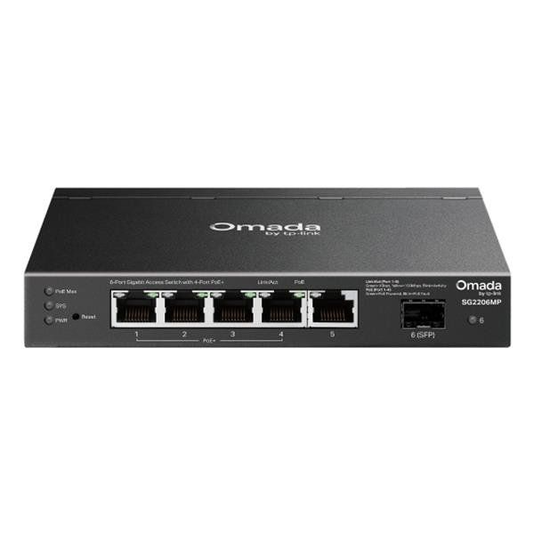 TP-LINK OMADA SG2206MP V1 SWITCH FESTITO 5 PORTE - 5 x 10/100/1000 (DI CUI 4 Po…