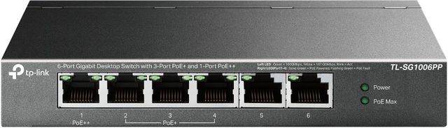 TP-LINK TL-SG1006PP V1 SWITCH NON GESTITO - 1 x 10/100/1000 (PoE++) + 3 x 10/10…