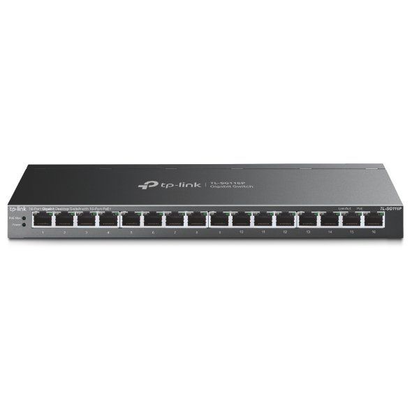 TP-LINK TL-SG116P V1 SWITCH NON GESTITO - 16 x 10/100/1000 (PoE+) - PoE+ (120 W…