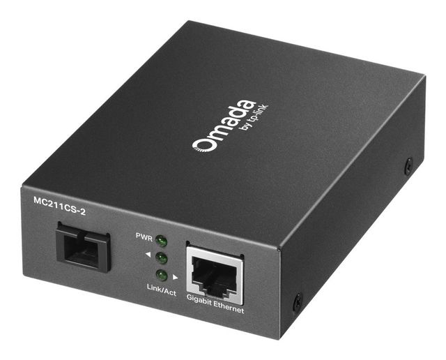 TP-Link MC211CS-2 RJ45 GbE fino a 1000 Mbps SM SC WDM Bi-Di Convertitore in fib…