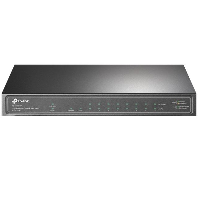TP-Link TL-SG1210P - Switch - unmanaged - 8 x 10/100/1000 (PoE+) + 1 x 10/100/1…