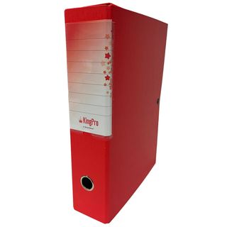 Scatola progetto KingPro - con portaetichetta - dorso 4 cm - rosso - Starline