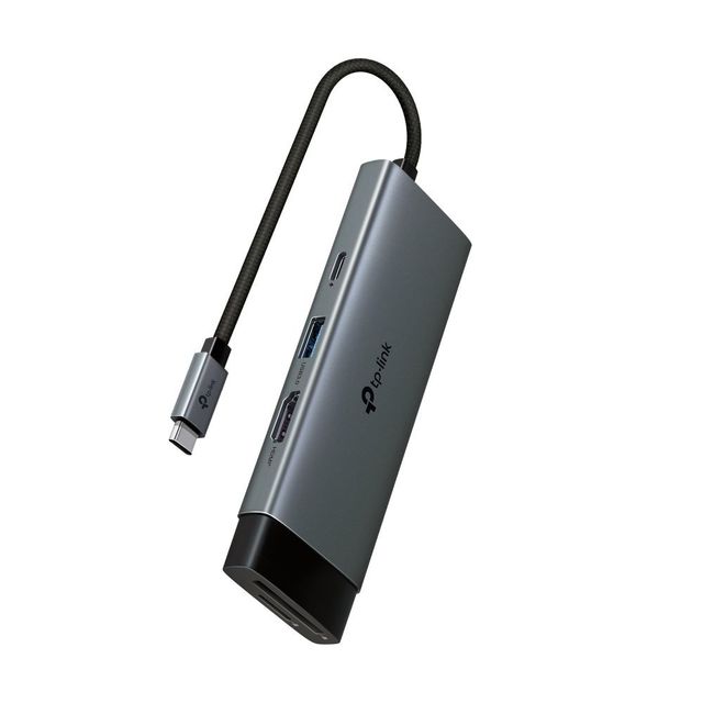TP-Link UH7021C hub di interfaccia USB tipo-C 5000 Mbit/s Alluminio, Nero