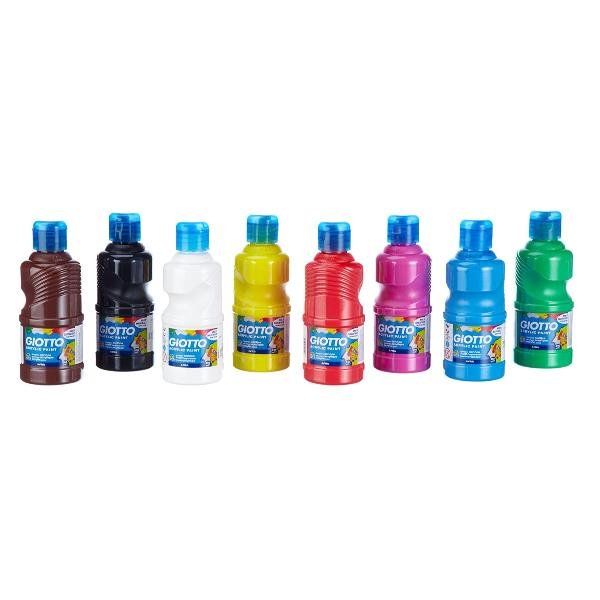 Schoolpack tempera pronta acrilica Giotto - colori assortiti - conf. 8 pezzi - …
