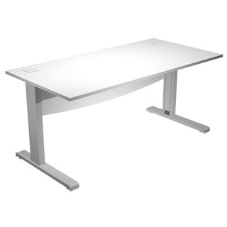 Scrivania Operativa Agorà Basic - fianchi a L metallo - 120 x 80 x L 73 cm - bi…