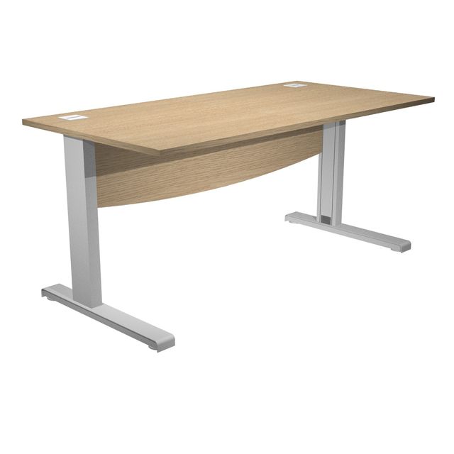 Scrivania Operativa Agorà Basic - fianchi a L metallo - 140 x 80 x L 73 cm - ro…