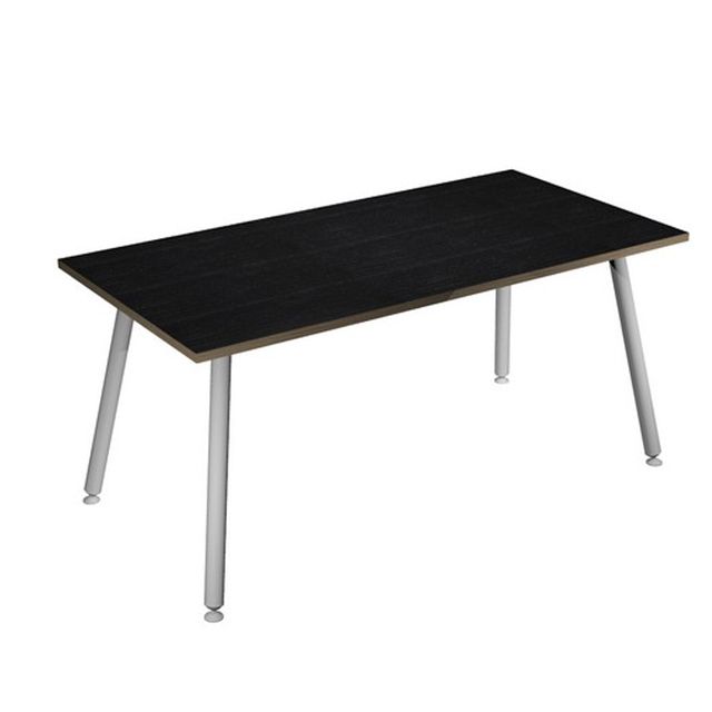 Scrivania Skinny Metal - 160 x 80 x H 74,4 cm - bianco / nero venato