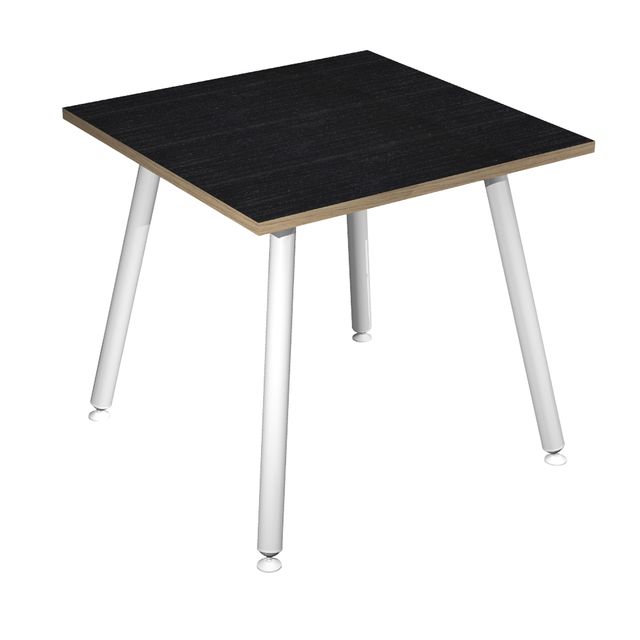 Scrivania Skinny Metal - 80 x 80 x H 74,4 cm - bianco / nero venato