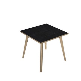 Scrivania Woody - 80 x 80 x H 74,4 cm - rovere / nero venato