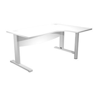 Scrivania compact Agorà - fianco dx metallico - L 180 x P120/80/60 x h 73 cm - …