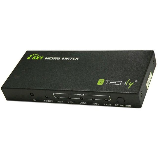 Techly IDATA HDMI-4K51 Switch HDMI 1.4 5x1 4K60Hz con telecomando