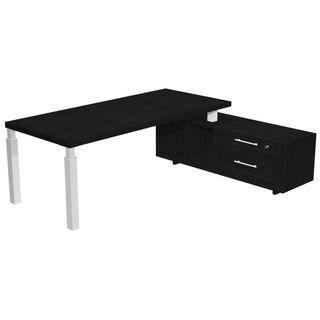 Scrivania direzionale Prestige Quadro - con mobile di servizio - 210 x 90 cm - …