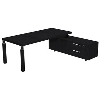Scrivania direzionale Prestige Quadro - con mobile di servizio - 210 x 90 cm - …