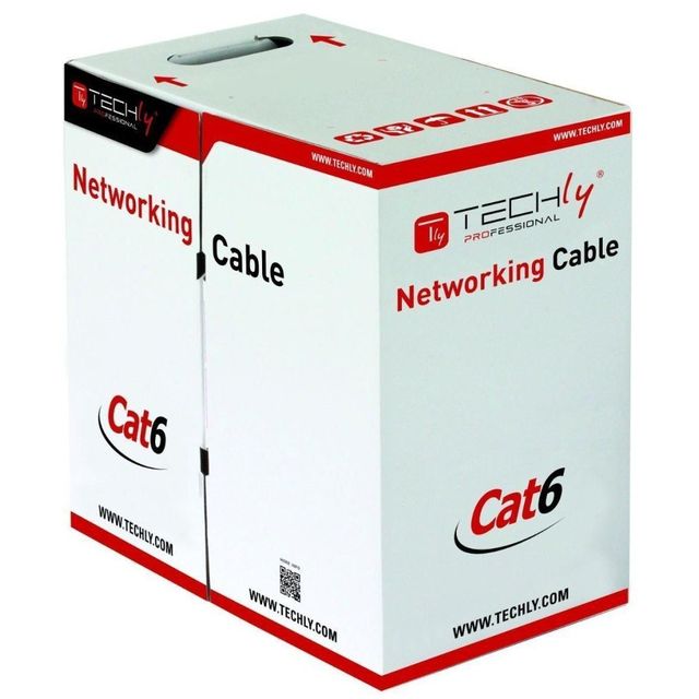 Techly ITP6-CCA-305-GY Cavo Cat6 UTP a coppie ritorte 305m CCA Grigio