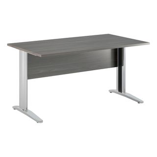 Scrivania lineare Easy - 160 x 80 x 72 cm - Frassino toscano/grigio cromato