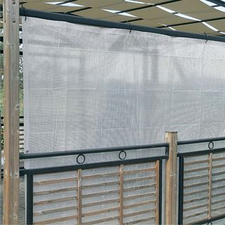 Telo occhiellato - per coperture - 3 x 3 m - PE/rafia - bianco - Verdemax